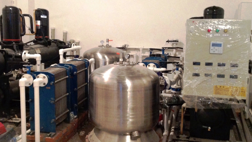 机关浴池洗浴废水余热回收系统现场 机关浴池洗浴废水余热回收系统现场